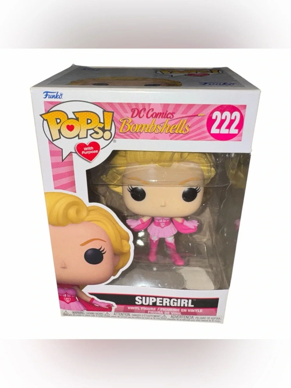 Funko POP! DC Comics Bombshells Supergirl #222 - Pink & Blonde